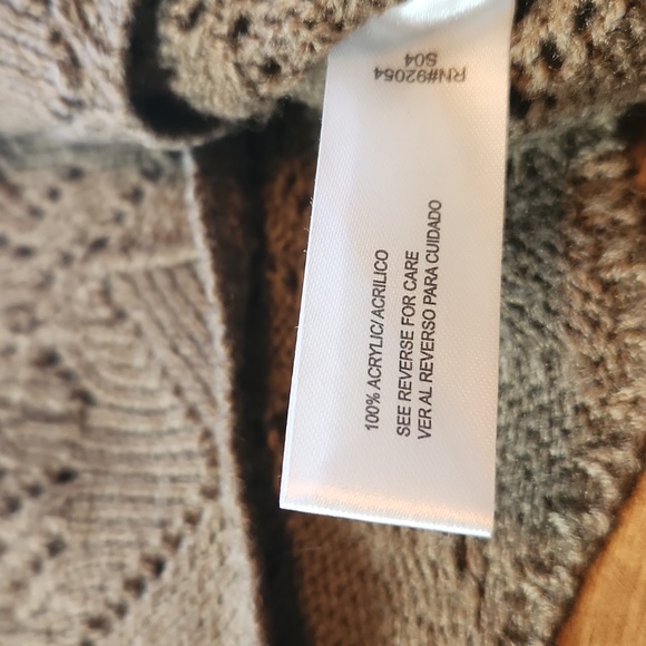 🎁Debbie Morgan - Rounded Collar Knit Sweater- Brown - sz L - Picture 6 of 10